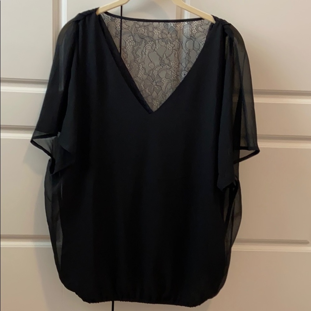 Black lace blouse